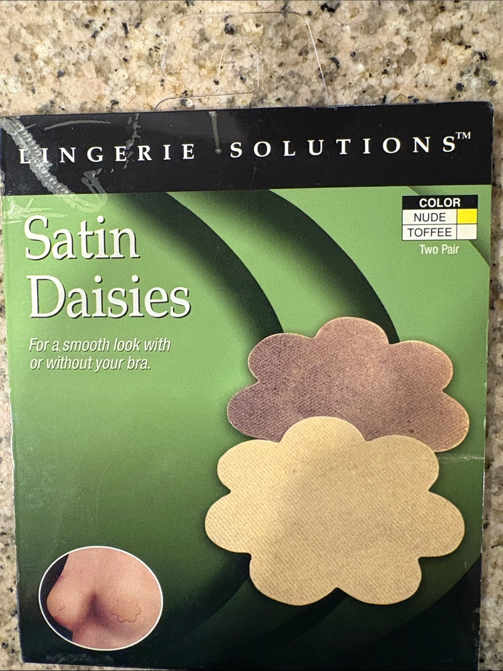 Lingerie Solutions Satin Daisies Adhesive Nipple Covers - Toffee/Nude